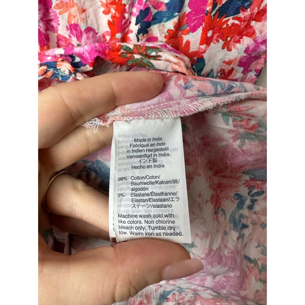 J Crew Mercantile Women's Floral Drop Waist Ruffle Shift Dress 4 - Picture 4 of 8